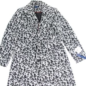 Kaari Blue Faux Fur Coat